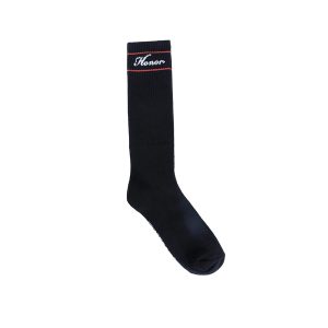 HONOR STRIPED RIBBED SOCK-BLAC